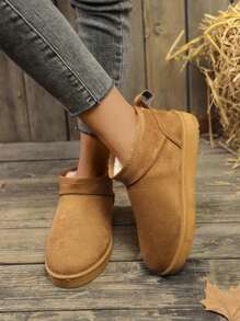 Nouvelles bottes de neige douces et confortables pour l'automne/l'hiver, avec semelle plate antidérapante. Doublure coloré. Style simple et décontracté. Convient pour une utilisation quotidienne, intérieure, extérieure, au campus ou au travail.