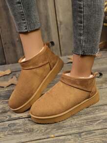 Nouvelles bottes de neige douces et confortables pour l'automne/l'hiver, avec semelle plate antidérapante. Doublure coloré. Style simple et décontracté. Convient pour une utilisation quotidienne, intérieure, extérieure, au campus ou au travail.