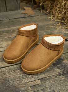 Nouvelles bottes de neige douces et confortables pour l'automne/l'hiver, avec semelle plate antidérapante. Doublure coloré. Style simple et décontracté. Convient pour une utilisation quotidienne, intérieure, extérieure, au campus ou au travail.