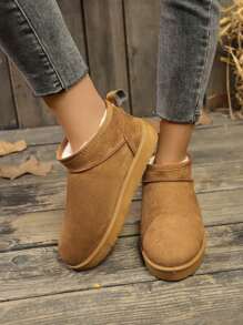 Nouvelles bottes de neige douces et confortables pour l'automne/l'hiver, avec semelle plate antidérapante. Doublure coloré. Style simple et décontracté. Convient pour une utilisation quotidienne, intérieure, extérieure, au campus ou au travail.