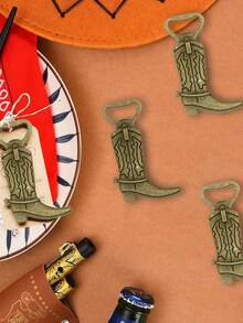 锌合金创意牛仔靴开瓶器，适用于啤酒、葡萄酒和饮料 - 乔迁、酒吧、婚礼、派对和礼物、户外、露营的理想选择 - 銅色 - 查看 4