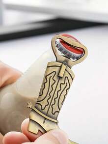 锌合金创意牛仔靴开瓶器，适用于啤酒、葡萄酒和饮料 - 乔迁、酒吧、婚礼、派对和礼物、户外、露营的理想选择 - 銅色 - 查看 3