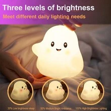 1 đèn ngủ trang trí để bàn hình ma trắng dễ thương Halloween có hiệu ứng âm thanh, đèn vòi, đèn trang trí bàn Halloween, đèn trang trí tiệc, đèn ngủ LED, đèn ma trắng làm quà tặng tiệc, trang trí phòng ngày lễ - Nhiều màu - Xem 6