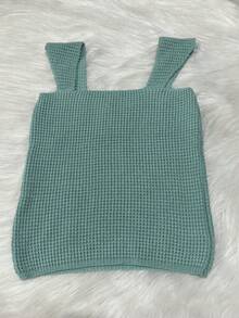 Women's Solid Sweetheart Neck Modal Knit Crop Top - 薄荷綠 - 查看 2