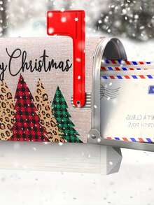 1 cái Vỏ hộp thư bằng vải lanh họa tiết cây thông Noel, Trang trí Giáng sinh vui vẻ cho gia đình, Vật dụng trang trí ngoài trời cho Giáng sinh, Quà tặng Giáng sinh Chúc mừng năm mới 2025, Halloween, Trang trí Halloween - cây thông giáng sinh - Xem 2