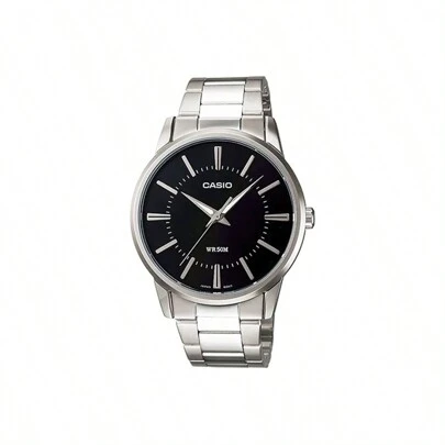  Casio Standard Series Business Casual Quartz Watch, Stainless Steel Strap, Japanese/Korean Style Men's Wristwatch, Business Analog Quartz Watch, Stainless Steel Strap, Black Dial, Model MTP-1303D-1A/MTP-1303D-7A, Suitable For Business Everyday Wear, Can Be Given As A Gift For New Year, Christmas And Other Holidays