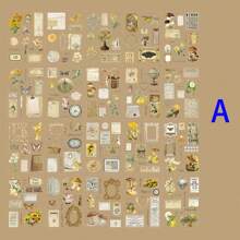 1 quyển sổ dán trang trí kiểu Anh cổ điển INS, không cần cắt, vật liệu làm sổ lưu niệm tự làm cho nhật ký, lịch, sổ kế hoạch, sổ lưu niệm, album ảnh, nhãn dán sổ tay, văn phòng phẩm và đồ dùng học tập - Nhiều màu - Xem 17