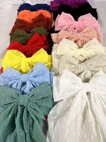 11 件随机颜色法式女士复古大蝴蝶结发夹，时尚优雅金属发饰超值装，适合生日派对、化装舞会、快速发货和日常使用 - 彩色 - 查看 4