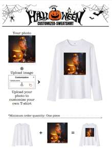 Customized Women T-Shirt - Design Your Own Personalized Printed T-Shirt By Adding Your Own Photos (Family Photos/Selfies)