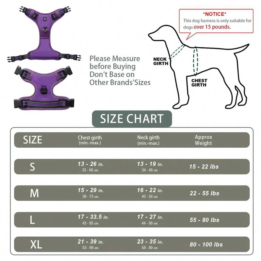 Harnais pour chien, harnais pour animaux de compagnie sans traction