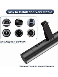 Car Air Freshener Vent Clip - Aromatherapy Diffuser With 1 Holder And 5 Mixed Scent Sticks - Essential Oil Balm For Refreshing Fragrance - Compact Solid Incense For Men And Women - Auto Fragrance Decor Accessory Set - Multicolor - View 9