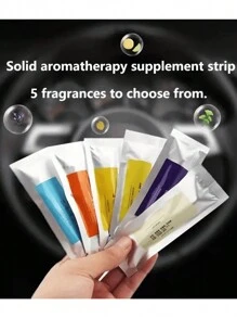 Car Air Freshener Vent Clip - Aromatherapy Diffuser With 1 Holder And 5 Mixed Scent Sticks - Essential Oil Balm For Refreshing Fragrance - Compact Solid Incense For Men And Women - Auto Fragrance Decor Accessory Set - Multicolor - View 2