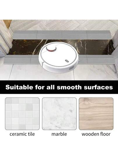 Step Ramp Climbing ILIFE Xiao Mi Roborock IRobot Roomba Eufy Ecovacs Robot Stofzuiger Sweeper Sill/Vacuum Cleaner Door Sill Bar Mat Replacement Accessories Rubber Threshold Ramp, Universal Wheelchair Doorways Bathroom Bars view 6