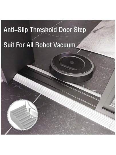 Step Ramp Climbing ILIFE Xiao Mi Roborock IRobot Roomba Eufy Ecovacs Robot Stofzuiger Sweeper Sill/Vacuum Cleaner Door Sill Bar Mat Replacement Accessories Rubber Threshold Ramp, Universal Wheelchair Doorways Bathroom Bars view 4