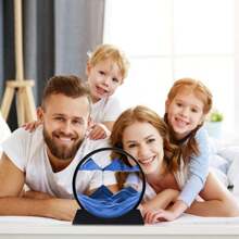 Stress-Relief Deep Sea Sand Art - 3D Glass Moving Sand Painting, Perfect For Home & Office Decor, Ideal Gift For Holidays And Dorms Birthday Gifts Graduation