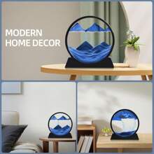 Stress-Relief Deep Sea Sand Art - 3D Glass Moving Sand Painting, Perfect For Home & Office Decor, Ideal Gift For Holidays And Dorms Birthday Gifts Graduation