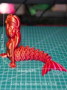 1 pieza Figura decorativa de sirena elegante, decora tu mundo de fantasía, articulaciones móviles flexibles para poses únicas, degradado de color, adecuada para Navidad, Día de San Valentín y Acción de Gracias, decoración interior ideal - artículo de regalo versátil - Multicolor - Ver 13