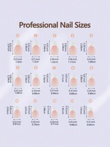 150 片法式凝胶指甲油贴纸，杏仁粉粉色中号，15 种尺寸，3 合 1 指甲贴，耐用假指甲，适用于 DIY 按压式指甲，美甲用品 - 粉色 - 查看 6