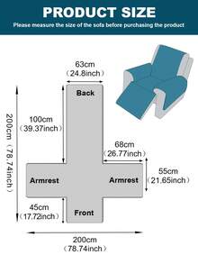 1 件渐变色毛绒单人沙发套，现代简约温暖舒适防滑沙发保护套，宠物友好，适合所有季节 - 卡其色 - 查看 2