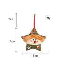 1 đồ trang trí ông già Noel và tuần lộc Giáng sinh, mặt dây chuyền ngôi sao Giáng sinh bằng vải nhung sáng tạo - Nhiều màu - Xem 4
