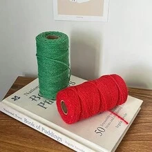 1 dây thừng có dây đeo tương phản - Quà tặng Giáng sinh, Dây thừng gói quà tự làm cho năm mới, Vật dụng trang trí đóng gói quà tặng tiệc sinh nhật - Nhiều màu - Xem 1