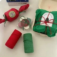 1 dây thừng có dây đeo tương phản - Quà tặng Giáng sinh, Dây thừng gói quà tự làm cho năm mới, Vật dụng trang trí đóng gói quà tặng tiệc sinh nhật - Nhiều màu - Xem 6
