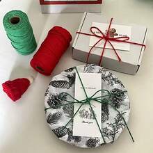 1 dây thừng có dây đeo tương phản - Quà tặng Giáng sinh, Dây thừng gói quà tự làm cho năm mới, Vật dụng trang trí đóng gói quà tặng tiệc sinh nhật - Nhiều màu - Xem 5