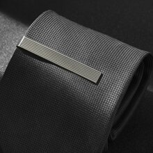 3pcs Tie Clips For Men - Skinny Business Black Silver Gold Tie Bar Clip Set For Wedding Anniversary Business And Daily, Life Best Gift For Dad Husband Brother, Skinny / Wavy Grain