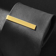 3pcs Tie Clips For Men - Skinny Business Black Silver Gold Tie Bar Clip Set For Wedding Anniversary Business And Daily, Life Best Gift For Dad Husband Brother, Skinny / Wavy Grain