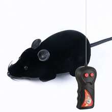 1 套无线遥控电动老鼠毛绒玩具，仿真老鼠逗猫器，防无聊遥控玩具 - 彩色 - 查看 13