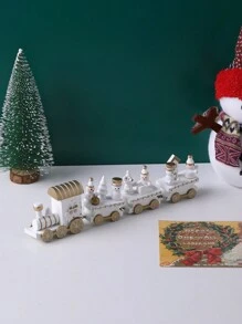 一件造型奇趣的木制火车装饰品 - 可爱的展示柜摆件、餐桌中心装饰、家居装饰、送给亲朋好友的手工木制礼物、家居DIY工艺品、无需用电装饰。注意:纯手工制品,部分细节与图片略有差异。 - 彩色 - 查看 19