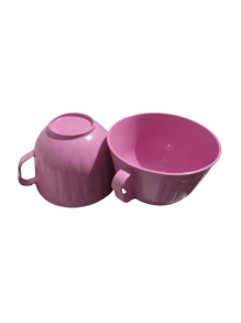 Bát có quai, bát đựng cốc lớn, bát đựng súp, bát đựng tráng miệng, bộ 2 món - Em bé hồng - Xem 2