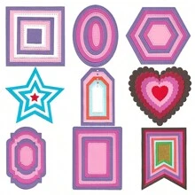 Metal Cortante DIY para Álbuns de Recortes das Quatro Estações, Cartões de Cumprimento em 3D, Moldura de Fundo Pontilhado de Base Criativa e Multi-Formato, Novidade 2024