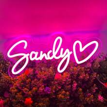 1 Customized Neon Sign Holiday Decoration, LED Customized Wall Decoration, Neon Sign Name Logo, Weekend Party Lights For Room ,Home Refresh - Pink - View 10