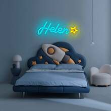 1 Customized Neon Sign Holiday Decoration, LED Customized Wall Decoration, Neon Sign Name Logo, Weekend Party Lights For Room ,Home Refresh - Pink - View 7