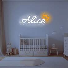 1 Customized Neon Sign Holiday Decoration, LED Customized Wall Decoration, Neon Sign Name Logo, Weekend Party Lights For Room ,Home Refresh - Pink - View 4