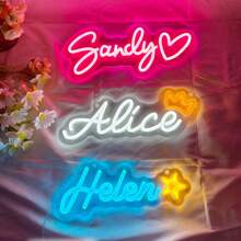 1 Customized Neon Sign Holiday Decoration, LED Customized Wall Decoration, Neon Sign Name Logo, Weekend Party Lights For Room ,Home Refresh - Pink - View 9