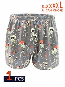 Quần lót Boxer nam, quần lót mềm mại và thoáng khí 1 chiếc - Xám - Xem 1