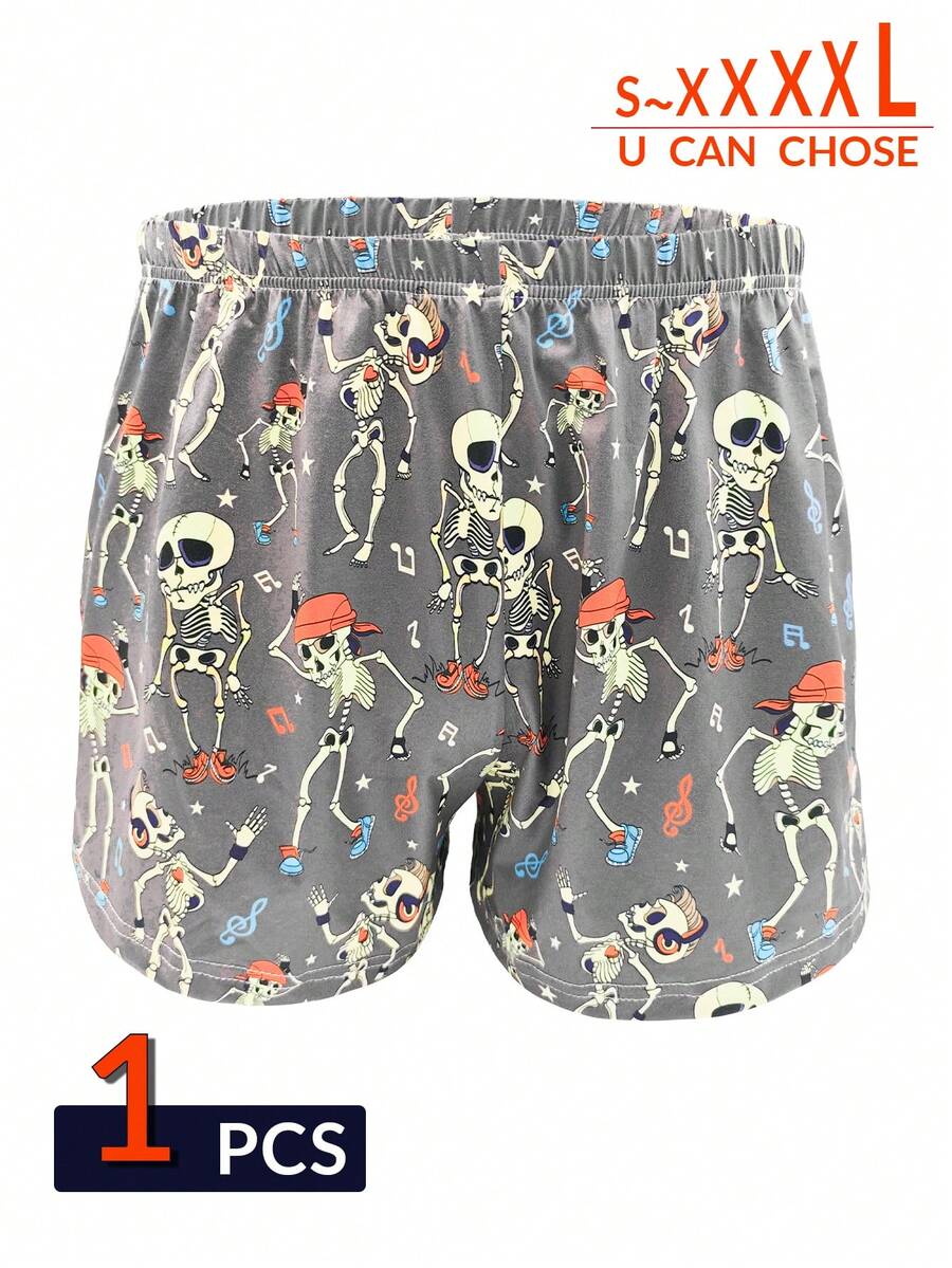 Quần lót Boxer nam, quần lót mềm mại và thoáng khí 1 chiếc - Xám - Xem 1