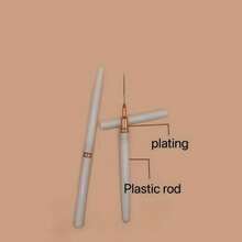 5支美甲线条画笔，日式超细彩色画笔，法式美甲笔带艺术花勾线，四色可选（黑、白、紫、粉），超细分段笔，适用于精准美甲，7/9/11/15/25mm - 紫色 - 查看 4