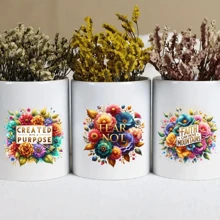 12 gói miếng dán vinyl hình hoa truyền cảm hứng cho cốc, miếng dán cốc chống phai màu UV DTF tự làm, trích dẫn đức tin Cơ đốc, miếng dán trang trí chống thấm nước cho đồ thủy tinh và đồ thủ công (đồ trang trí Giáng sinh, đồ trang trí phòng, đồ trang trí nhà cửa, quà tặng Giáng sinh, đồ trang trí tường) - Nhiều màu - Xem 8