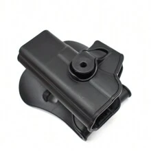 17 左/右手枪套，多功能 360 度可调快速释放皮带枪套，IMI 手枪枪套 G17，黑色（适用于电影/电视道具） - 黑色 - 查看 5