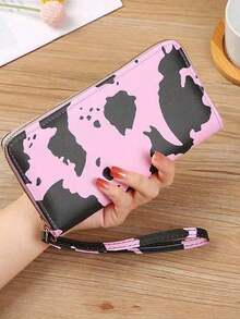 1 件男女通用长拉链手拿包，多功能钱包，时尚大容量手机钱包，适合农历新年、情人节、春夏、假日旅行 - 彩色 - 查看 8