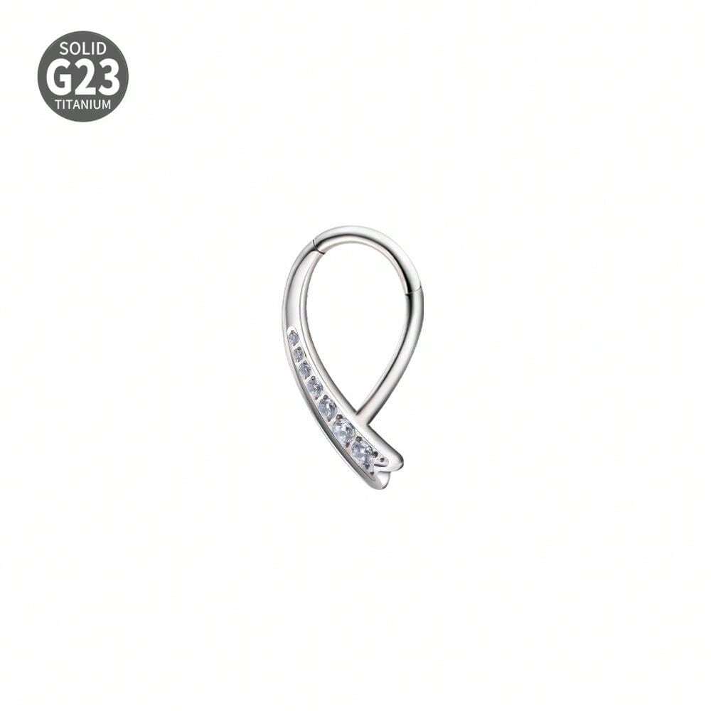 Anello Setto In Acciaio Chirurgico 316L - Ferro Di Cavallo Con Filettatura Interna, 14G 8mm