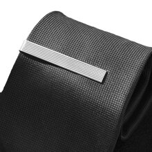 3pcs Tie Clips For Men - Skinny Business Black Silver Gold Tie Bar Clip Set For Wedding Anniversary Business And Daily, Life Best Gift For Dad Husband Brother, Skinny / Wavy Grain