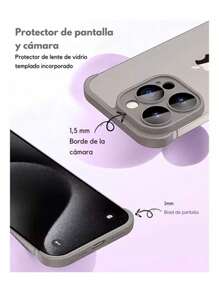 Protector Lente Camara Bumper Silicona compatible con iPhone - Gris - Ver 5
