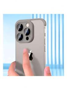 Protector Lente Camara Bumper Silicona compatible con iPhone - Gris - Ver 4