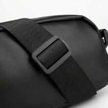男士时尚户外斜挎包 男女通用邮差包 学生商务单肩包 大容量工作日常使用 春节情人节礼物 春夏假期旅行 - 黑色 - 查看 2