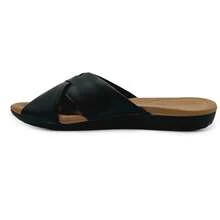 Usaflex Cross Flip Flops In Practical And Comfortable Leather - màu đen - Xem 4