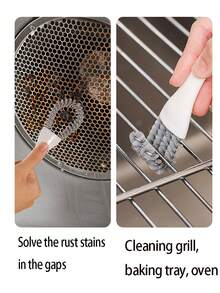 2 chiếc chổi vệ sinh bếp đa năng, dùng cho giá bếp, góc bồn rửa và nhiều nơi khác - trắng - Xem 5